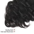 thumbnail image 4 of Body Wavy Clip ins Hair Extensions Brazilian Human Hair, 1B Natural Color Body Wave Clip in Remy Human Hair Extensions for Women Soft and Easy to Wear 7Pcs, 4 of 6