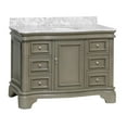 thumbnail image 4 of Katherine 48" Bathroom Vanity with Weathered Gray Cabinet and Carrara Marble Top, 4 of 6
