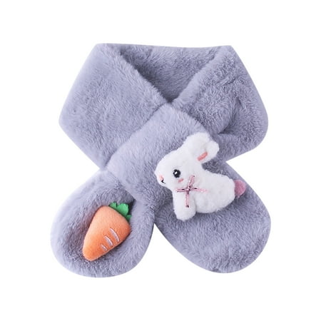 

Heiheiup Children S Scarf Autumn And Winter Korean Version All Cute Cartoon Rabbit Radish Scarf Baby Boys And Girls Warm Scarf This Is Fine Plush Dog
