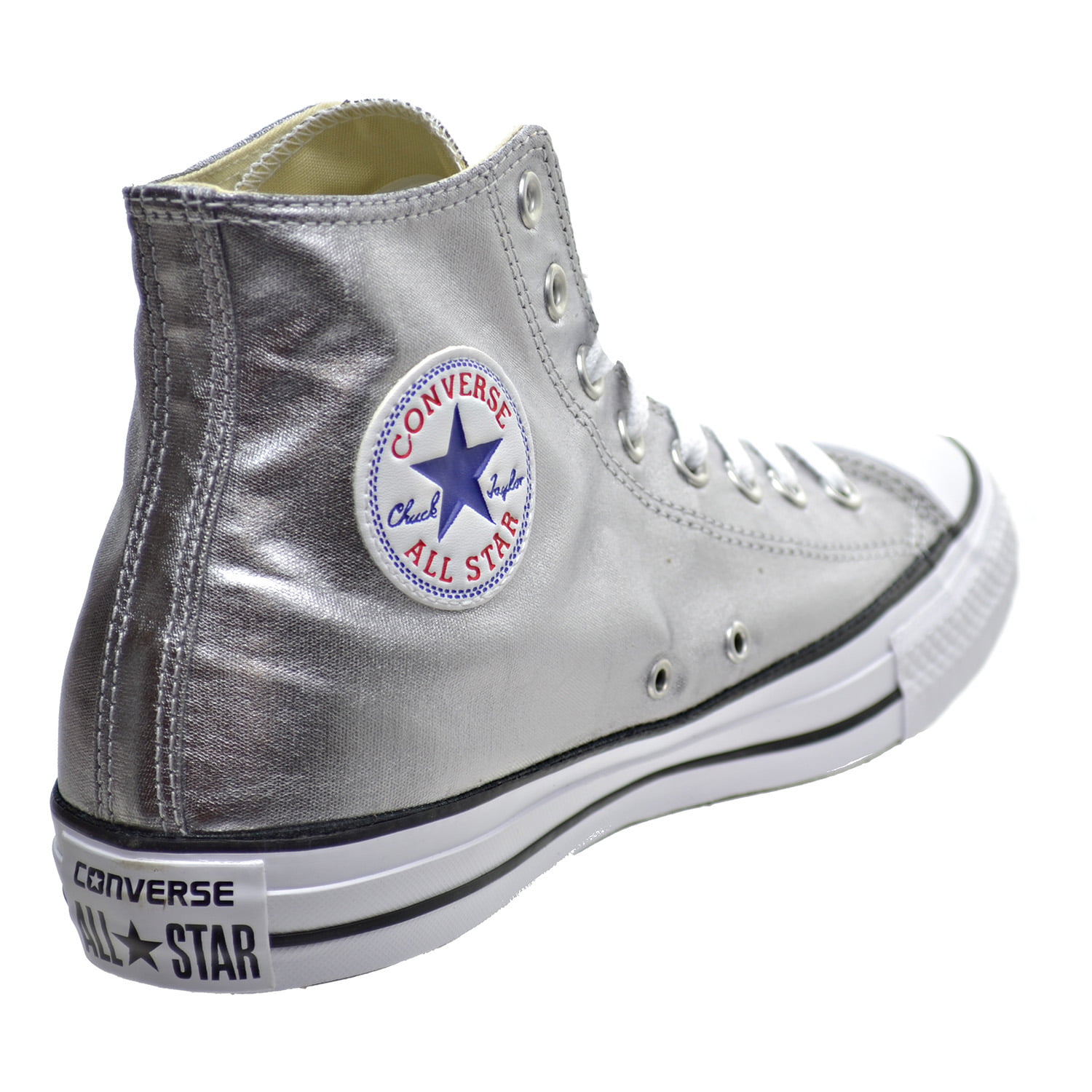 Converse Chuck All Star Metallic High Top Unisex Shoes Gun Metal/White 153177f - Walmart.com