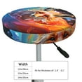 Color Splash Fox Portrait Round Bar Stool Seat Covers, Elastic Round