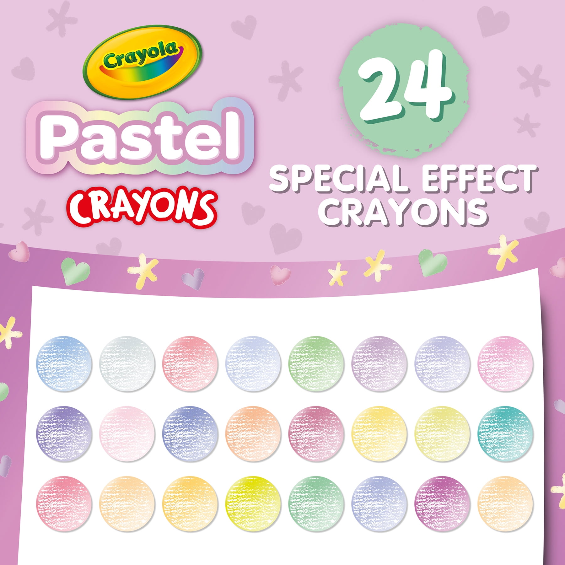 Crayola Pastel Crayons, 24 Colors Per Pack, 6 Packs