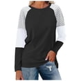 thumbnail image 1 of WEAIXIMIUNG T-Shirt Décontracté à Manches Longues Col Rond Rayé Mode pour Femmes Saint-Valentin, 1 of 3