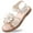 Pearl White, variant on Dodow Girls Summer Sandals Flat Open-Toe Lightweight Sandals for Toddler Little Kids Size 7-13