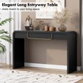 thumbnail image 4 of Black Farmhouse Console Table with Storage - Entryway, Living Room, Sofa Table, 4 of 8
