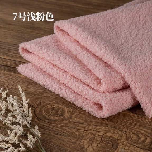 ERDOUY 36x63 Inch Imitation Sheepskin Faux Fur Fabric, Soft Plush Craft Material Ideal for DIY Projects, Sewing & Throw Pillow Making,Light Pink