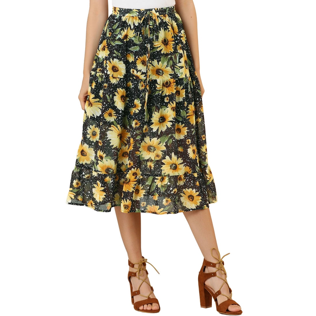 GURU SHOP Falda De Verano Natural De Goa, Con Estampado étnico