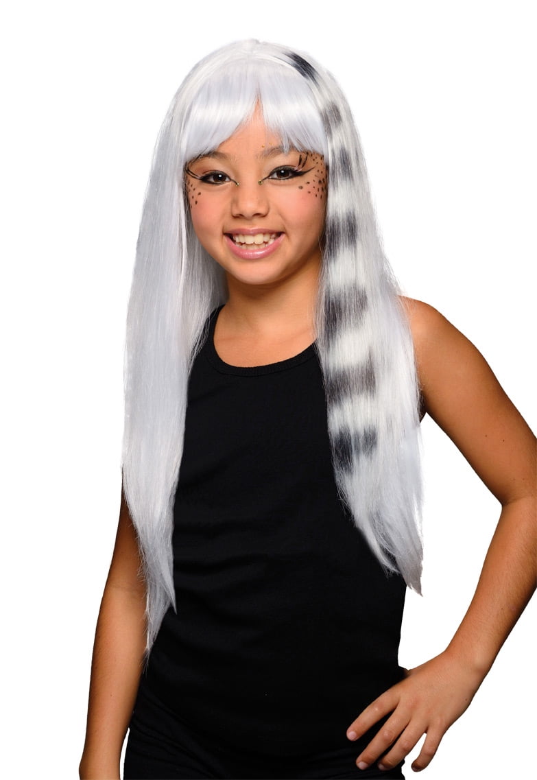 black and white wig costume