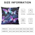 thumbnail image 5 of Shangniulu Beautiful Butterfly Throw Pillow Case Covers, Black and Purple Butterfly Decor Gifts Square Pillowcase, Decorative Pillow Cushion Covers for Couch, Bedroom, Home, Bed, Sofa, Car Seat, 5 of 5