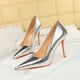 thumbnail image 5 of Nuevo estilo, tacones altos sexis finos para banquetes para mujer, tacones puntiagudos de metal, bombas súper clásicas, zapatos de novia altos de lujo para boda para mujer, 5 of 5