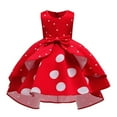 thumbnail image 3 of IBTOM CASTLE Toddler Baby Girl Polka Dots Mini Tutu Dress Mouse Ears Princess Costume Kids Birthday Fancy Dress up Halloween Christmas Carnival Party Cosplay Clothing Set 4-5 Years Red, 3 of 8