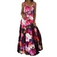 thumbnail image 1 of Glookwis Bohemian Floral Print Dress for Women Summer Casual Sleeveless Beach Long Maxi Dress, 1 of 2