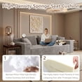 thumbnail image 5 of 71" Modern Corduroy Loveseat Sofa with Square Armrests and Memory Foam for Living Room and Bedroom, Camel, 5 of 8
