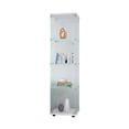 thumbnail image 6 of Hommoo Cabinet,Glass Display Cabinet 4 Shelves with Door, Floor Standing Curio Bookshelf for Living Room,White, 6 of 10