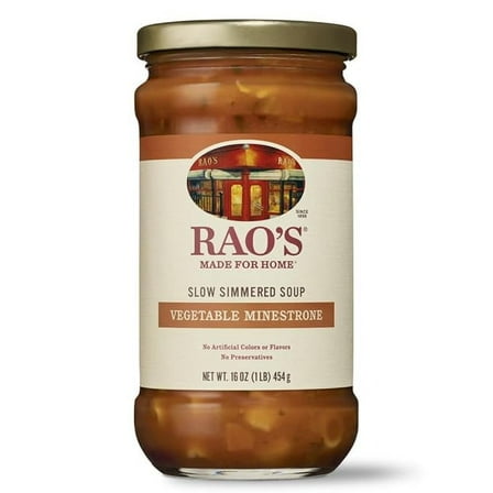 Rao's Homemade Vegetable Minestrone Soup, 16oz, Real Vegetables, Traditional Italian Heat and Serve Soup ( Pack of 3 )