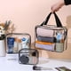 thumbnail image 4 of Bolsa de maquillaje transparente, bolsa impermeable, bolsa de cosméticos de viaje para mujeres, bolsa compatible con la aerolínea del aeropuerto, paquete de 3, 4 of 5