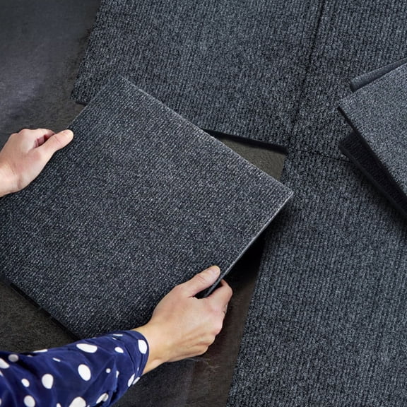 12 Inch Spliced Carpet Floor Tiles Set of 36 Pieces