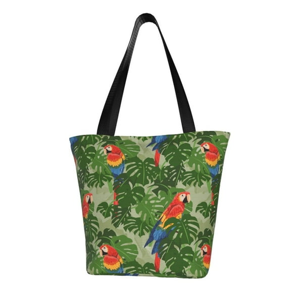 Easygdp Parrots And Tropical Leaves Shoulder Bags for Women,Crossbody Bags Shoulder Purse Handbag for Women