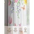 thumbnail image 3 of Pink Spring Floral Easter Sheer Curtains for Living Room Bedroom Elegant Tulip Flowers Sheer Curtains 54 Inch Long 2 Panels Set Light Filtering Curtain Window Treatments Drapes for Dining Room, 3 of 6