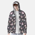 thumbnail image 2 of Fotbe Veste de Protection Solaire UPF 50+ Colorée Pattes de Chien Hommes Femmes avec Capuche Chemise Rafraîchissante avec Poches Randonnée Performance Extérieure-TTTG, 2 of 7