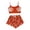 Orange, variant on MuXiKeJi Womens Halloween Slik Pajamas Button Front Silk Satin Halloween Abstract Print Short Sleeve Pajama Set, Loose Silhouette Home Loungewear Breathable Nightwear Women Printed Pajama