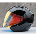 thumbnail image 4 of 2024 SZ-Ram4 Medio casco para mujer y hombre, casco de motocicleta para montaña, carretera, temporada de verano, medio casco, casco negro brillante, 4 of 5