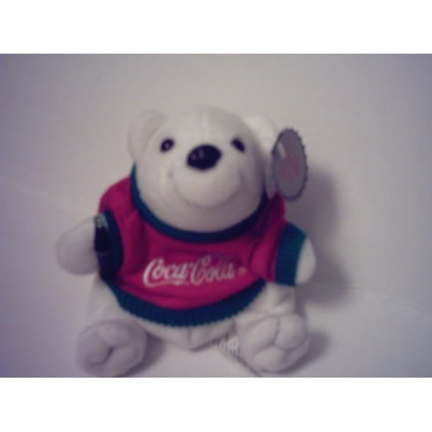 coca cola polar bear in red & green sweater w/ logo #0116 ...
