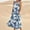 bleu, variante sur TopLLC Robe Sans Manches à Col Rond pour Femme Été Mode Décontractée Imprimée Robe Sans Manches à Col Rond avec Poches Robe pour Femme