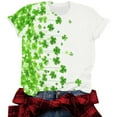 thumbnail image 4 of HAiming St. Patrick’s Day Shamrock T-Shirt Short Sleeve Round Neck Casual Cute Printed Trendy Pullover Tops Clothes, 4 of 6