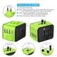 thumbnail image 4 of Adaptador de corriente universal para viajes internacionales con cargador de pared inteligente de alta velocidad 2.4A 4xUSB, adaptador europeo, adaptadores de enchufes de salida de CA en todo el, 4 of 6