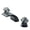 Matte Black, variant on LED Widespread Bathroom Faucet Waterfall Gold Polished Lavatory Faucets Basin Mixer Tap 2 Crystal Knobs 3 Holes -Modern Design