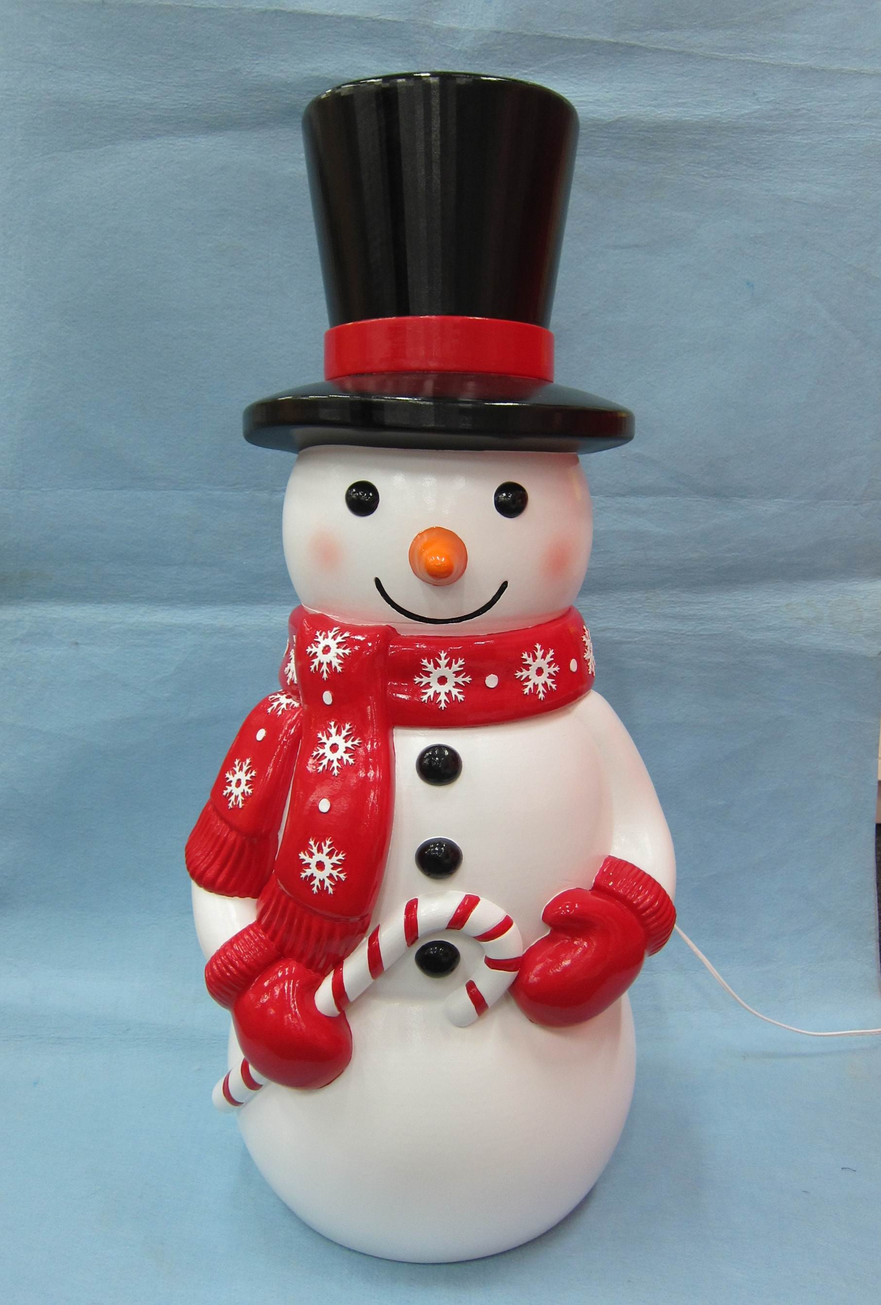 Holiday Time Lighted Blow Mold Snowman Indoor/Outdoor Christmas