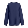 thumbnail image 5 of Crew Neck Sweatshirts Women Fall Oversized Crewneck Sweatshirt Vintage Fleece Pullover Loose Fit Cute Y2K Hoodie,Dark Blue S, 5 of 6