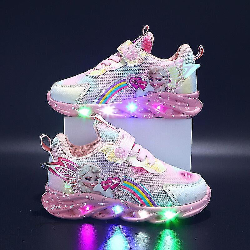 Kids Led Luminous Shoes Sneakers Flashing Children Girls Light Up Trainers SizeUK 8.5 kids Pink Walmart