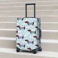 thumbnail image 6 of Gukieu Dachshund Dog Puppy Print Suitcase Protective Cover, Elastic Zipper Buckle Suitcase Protective Cover, Suitable for Travel, Business Trip-Medium, 6 of 7