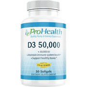 ProHealth Vitamin D3 50,000 IU (50 softgels) Highest Dose | High Potency Natural Vitamin D