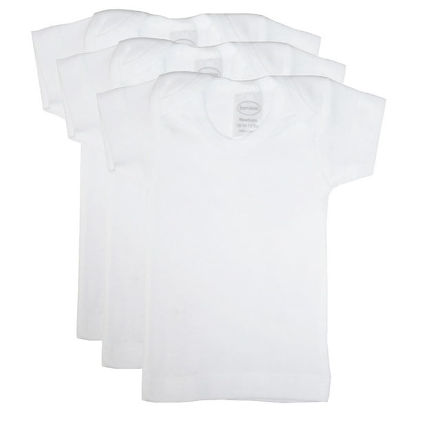Bambini White Short Sleeve Lap T-Shirts, 3pk (Baby Boys or Baby Girls ...