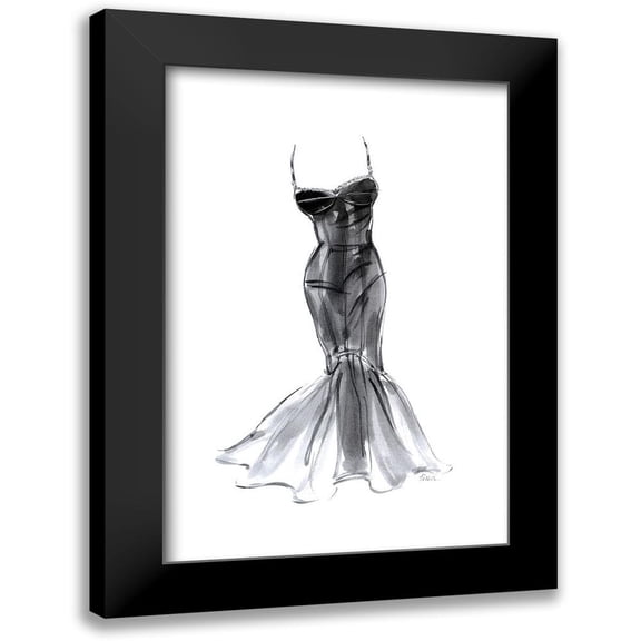 Amico, Tina 11x14 Black Modern Framed Museum Art Print Titled - Black Dress With Flair