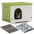 thumbnail image 1 of Cat House TSEHOOHOO, de plástico, apilable, aislante, verde, 1 of 7