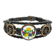 thumbnail image 1 of Emblema nacional del país del África central Pulsera marina tejida en cuero, 1 of 4