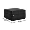 thumbnail image 2 of Newest Boneless Ottoman, Black Corduroy Cloud Footrest with Memory Foam, No Assembly Needed, Square, 2 of 7