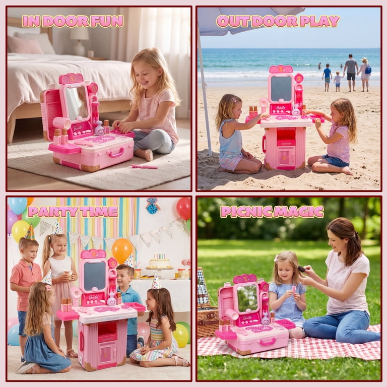 GLITZ GIRLS Glam Suitcase Studio Makeup Role Play Set with Light