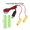 thumbnail image 3 of 2 in 1 3V LR6 LR6 Eliminators Cable Replace 2Pcs 1.5V LR6 Batteries for LED Light Electronic, 3 of 8