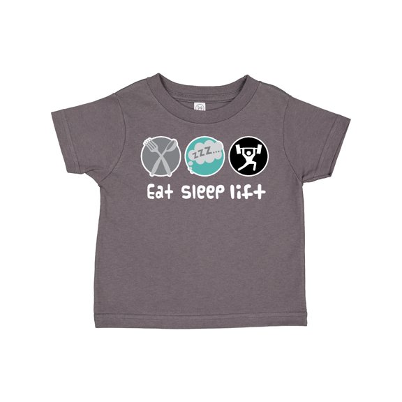 Inktastic Weightlifting Gift Eat Sleep Lift Sports Boys Toddler T-Shirt