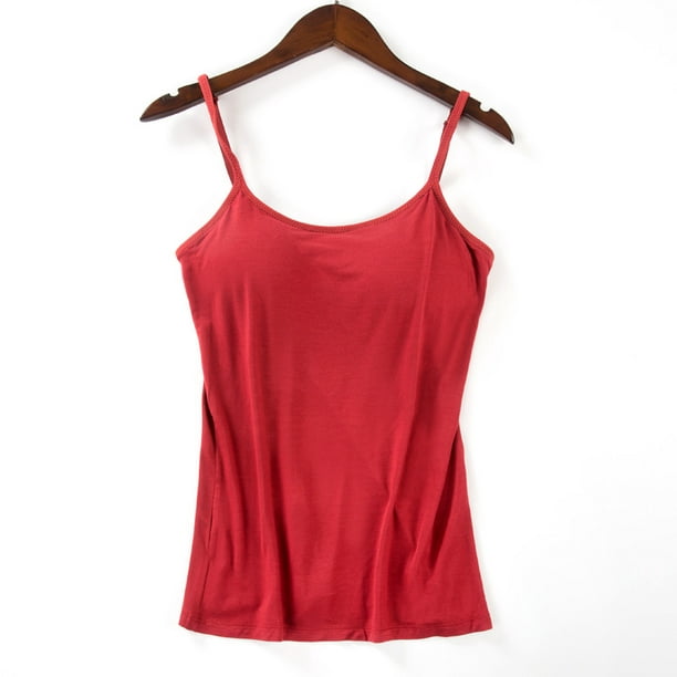 Camisole Tops with Built In Bra Women