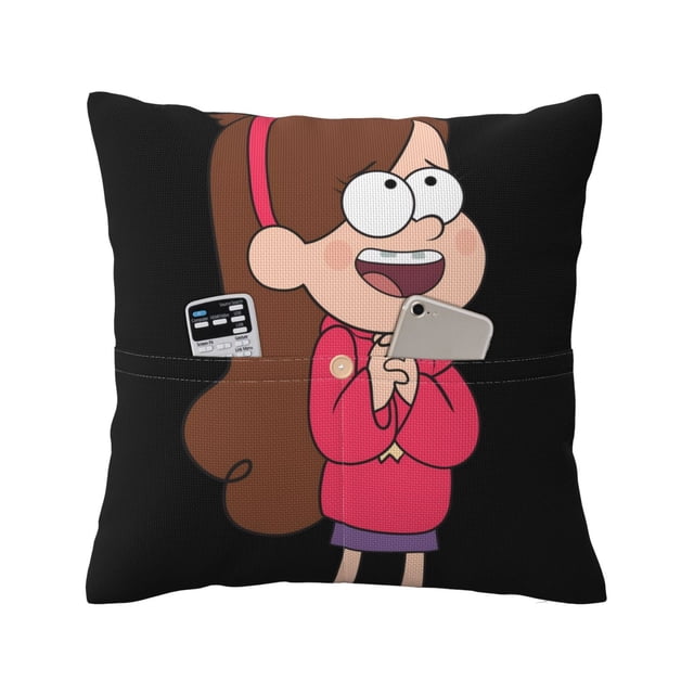 Fundas de almohada de lino de Gravity Falls, fundas de almohada cuadradas decorativas, fundas de cojín de 20 x 20 pulgadas para decoración del hogar, sofá, dormitorio, coche, almohada decorativa de