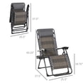 thumbnail image 3 of Outsunny Zero Gravity Chair Wicker Lounger, Grey, 3 of 10