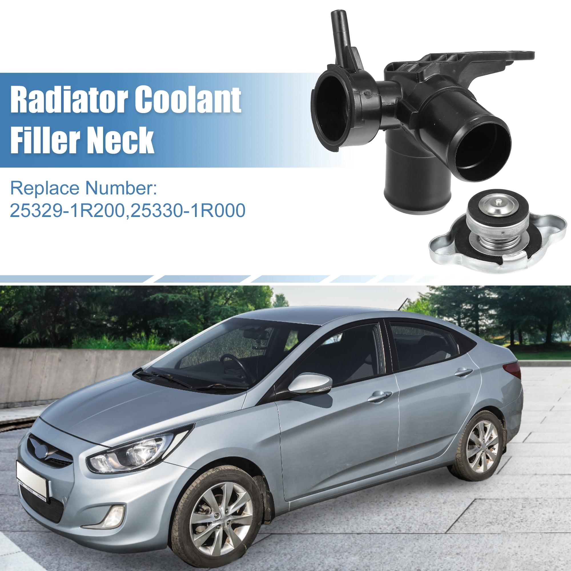 Genuine Hyundai/Kia Radiator Coolant Filler Neck For 2012-2017 Accent, Veloster, Rio - OEM 25329-1R200