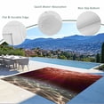thumbnail image 3 of Red Ocean Waves Outdoor Rug for Patio/Deck/Porch, Non-Slip Large Area Rug 5 x 8 Ft, Summer Beach Coastal Abstract Indoor Outdoor Rugs Washable Area Rugs, Reversible Camping Rug Carpet Runner, 3 of 8