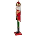 thumbnail image 4 of Northlight 35.5" Red and Green Velvet Wooden Christmas Nutcracker King, 4 of 5